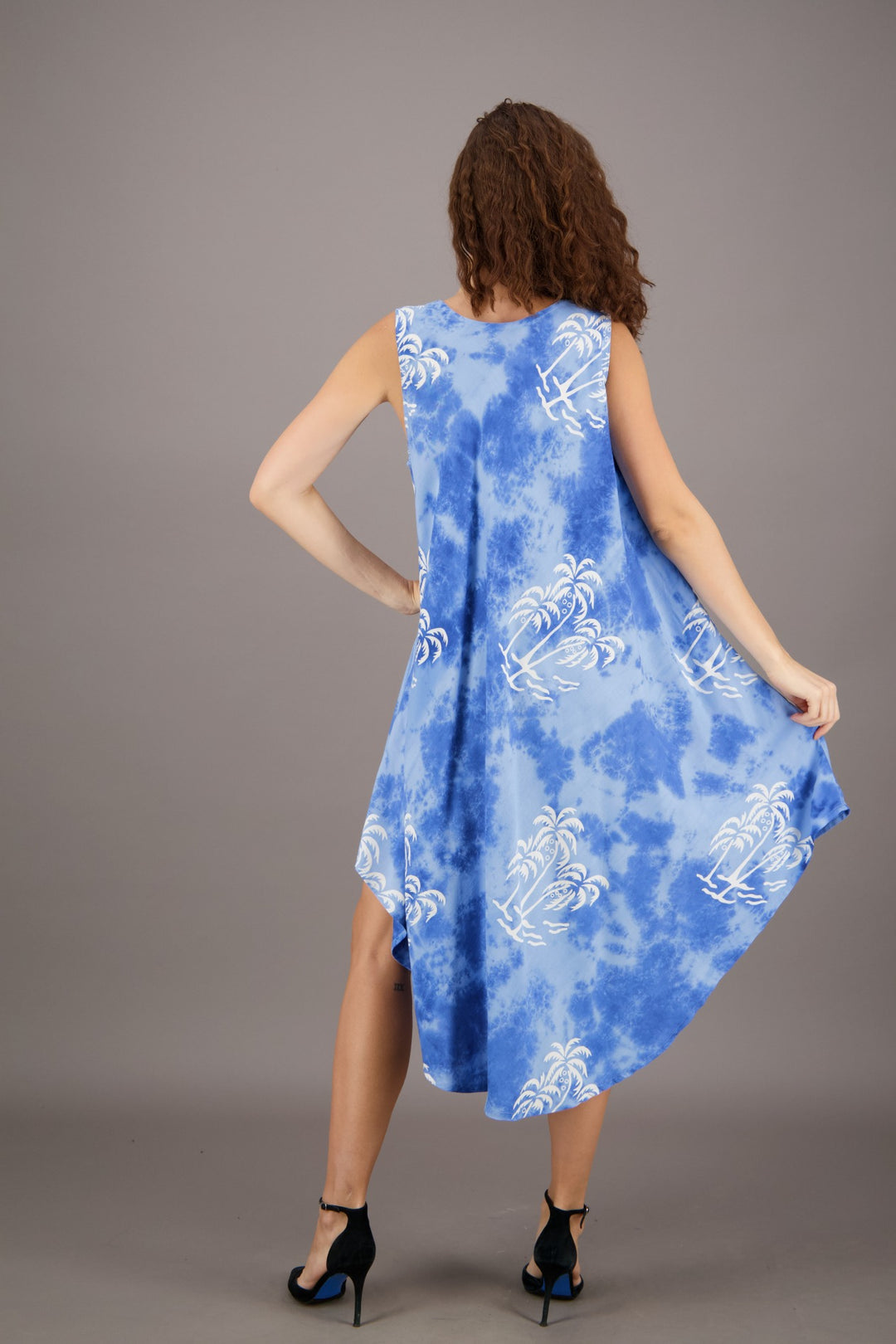 Palm Tree Print Beach Dress 17149