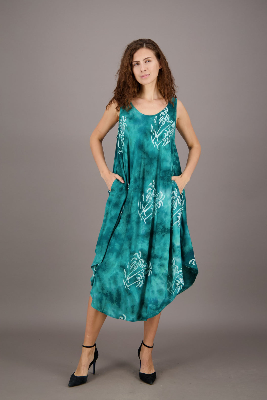 Palm Tree Print Beach Dress 17149