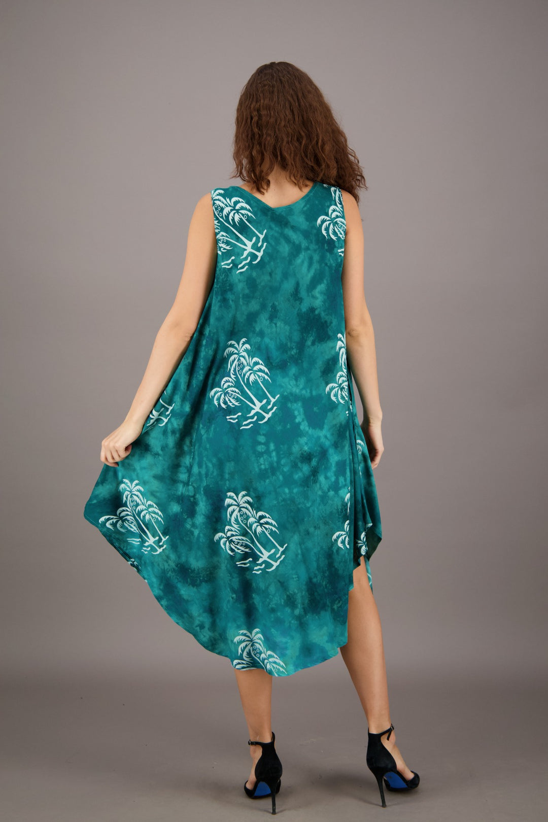 Palm Tree Print Beach Dress 17149