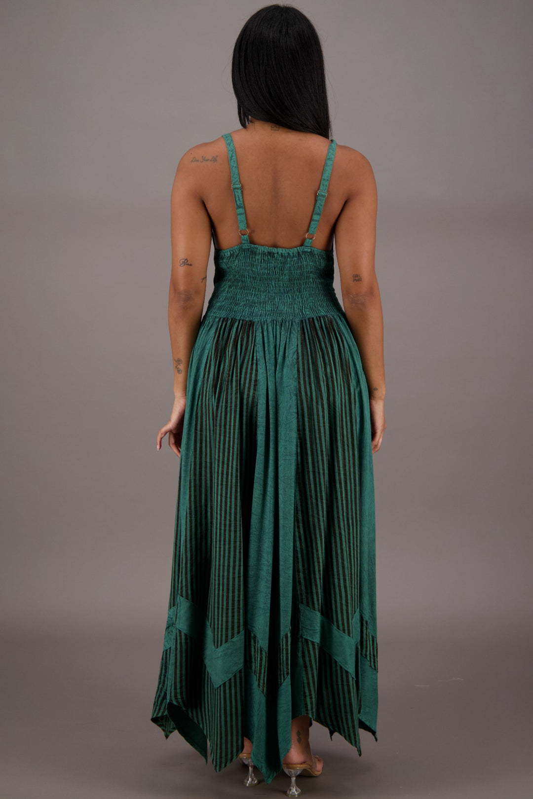 Regal Flair Acid Wash Maxi Dress ADL-24339