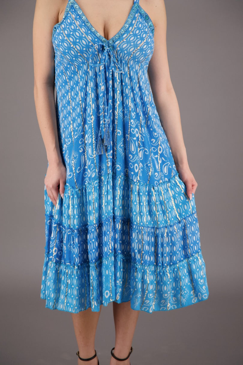 Middy Paisley Print Boho Dress 27919