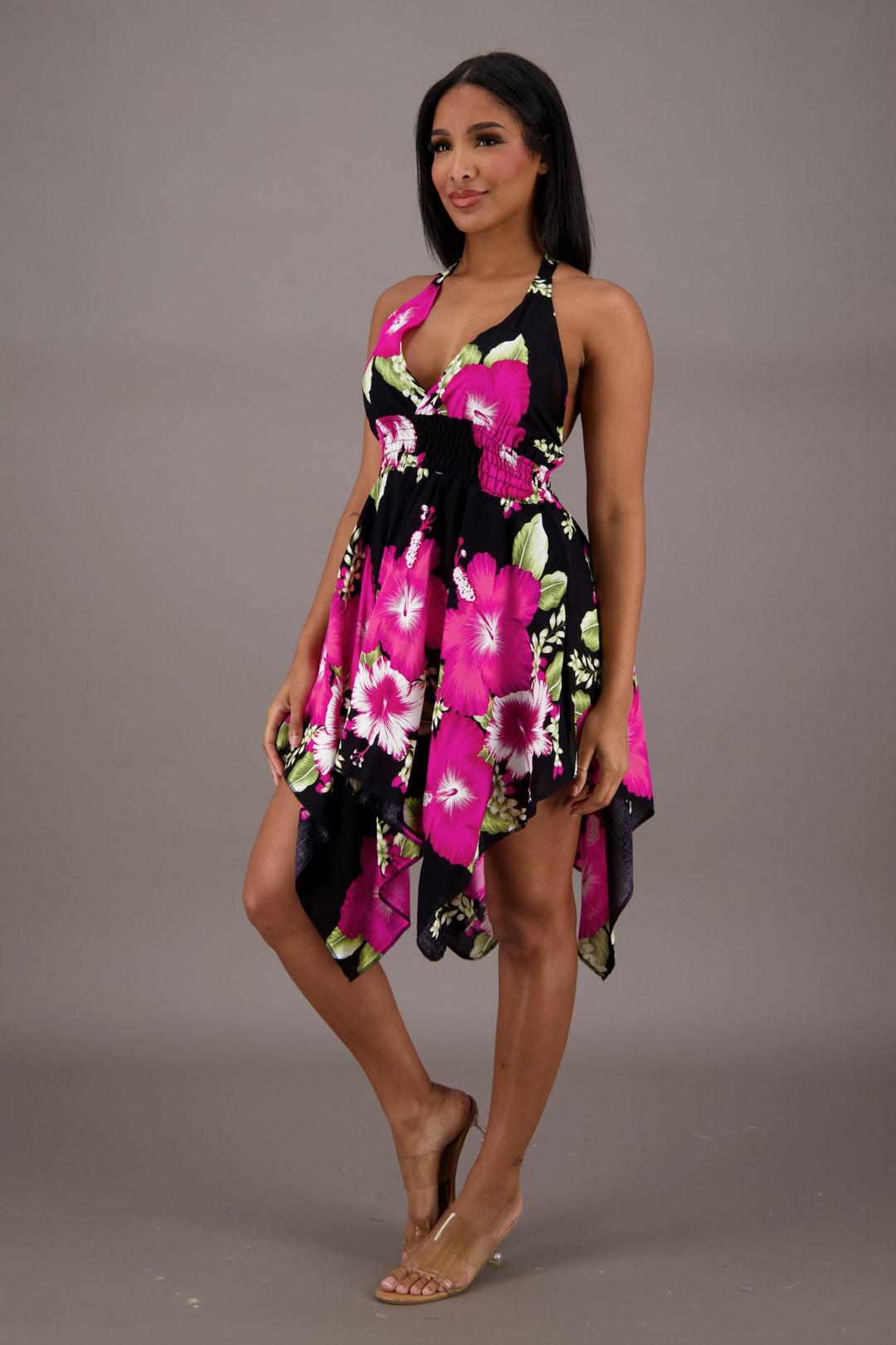 Floral Halter Top Dress TH-2032