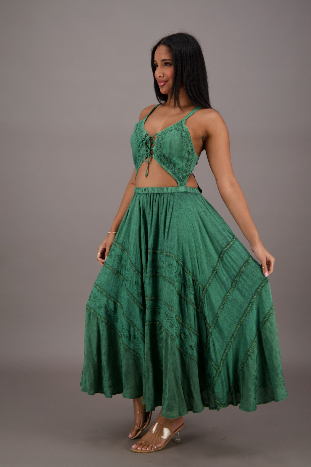 Bohemian Renaissance Cut-Out Maxi Dress ADL-24337