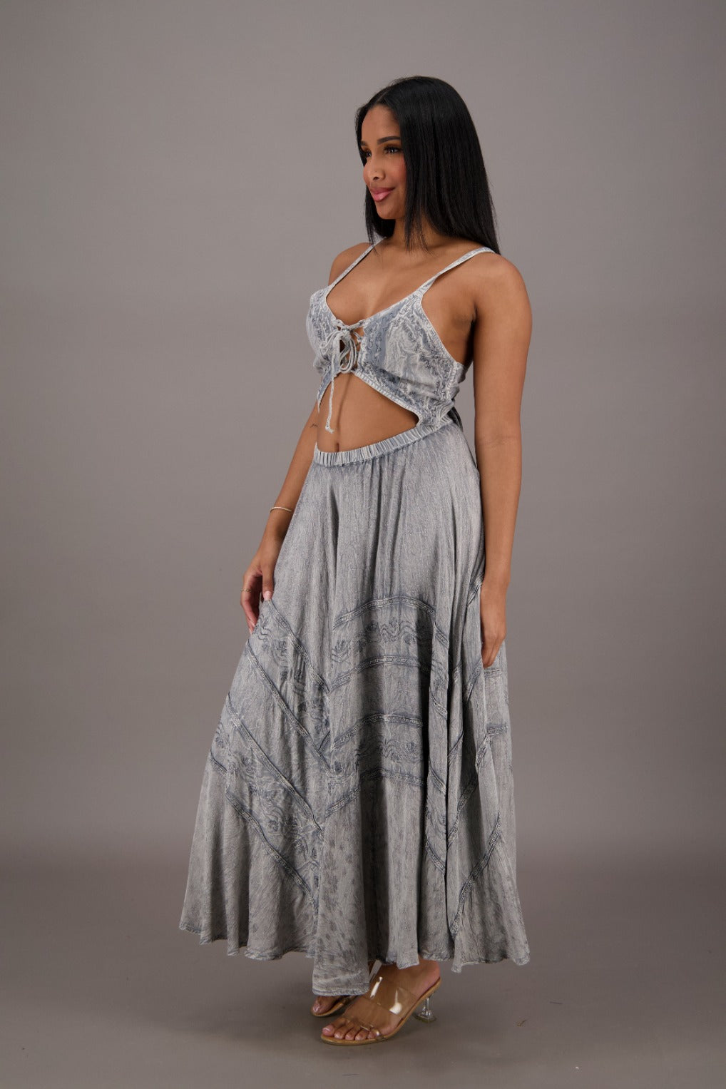 Bohemian Renaissance Cut-Out Maxi Dress ADL-24337