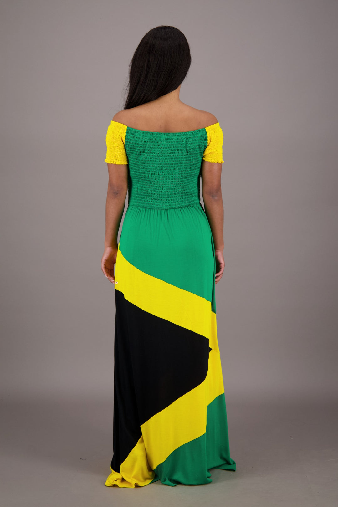 Reggae Harmony Jamaican Maxi Dress J-488