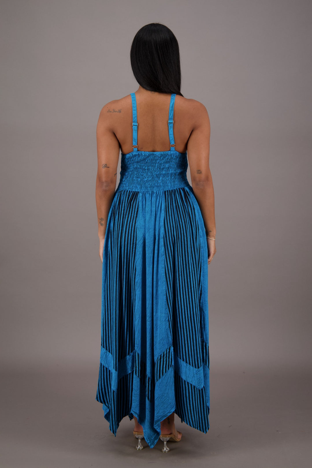 Regal Flair Acid Wash Maxi Dress ADL-24339