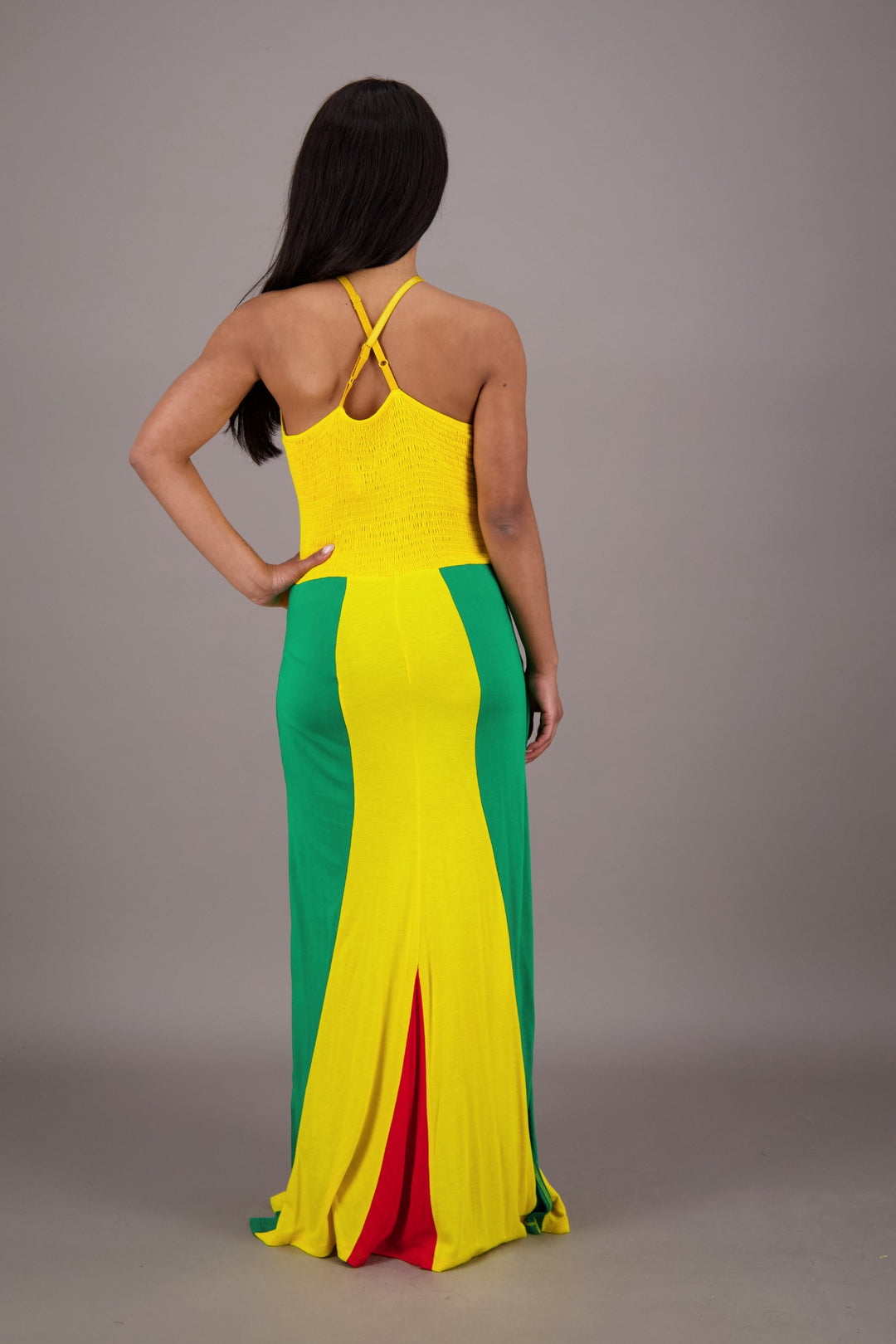 Island Rhythm Rasta Maxi Dress R-487