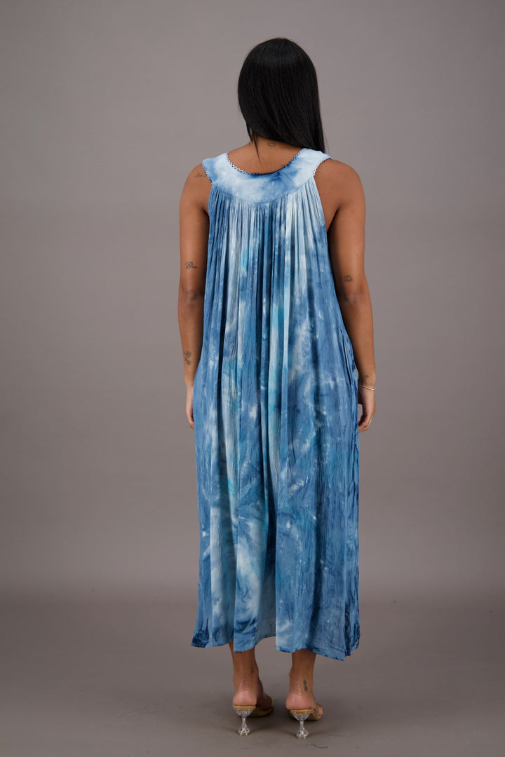 Palm Tree Tie Dye Beach Dress 24326