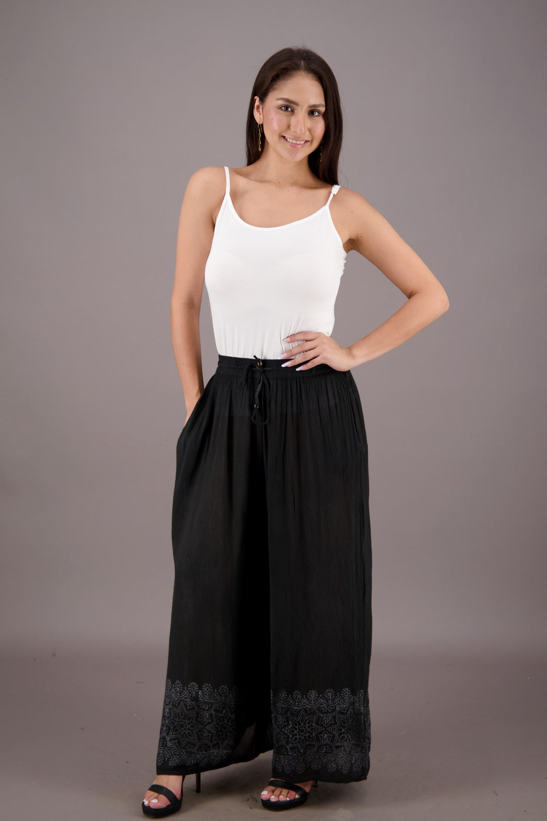 Wide Leg Dyed Trousers P941