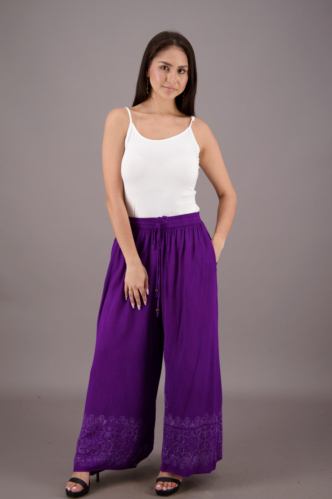 Wide Leg Dyed Trousers P941