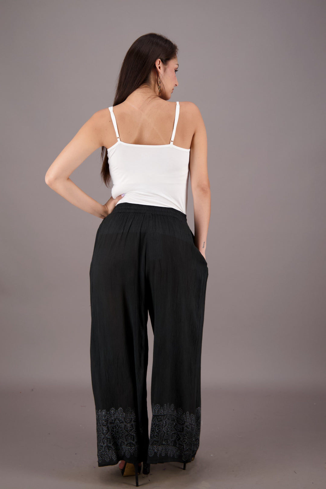 Wide Leg Dyed Trousers P941