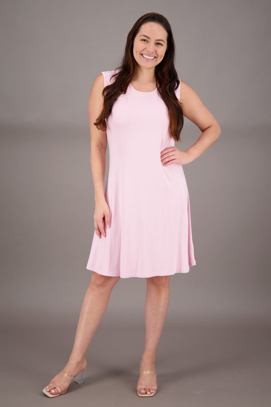 Solid Color Bamboo Tank Dress BAM-24602