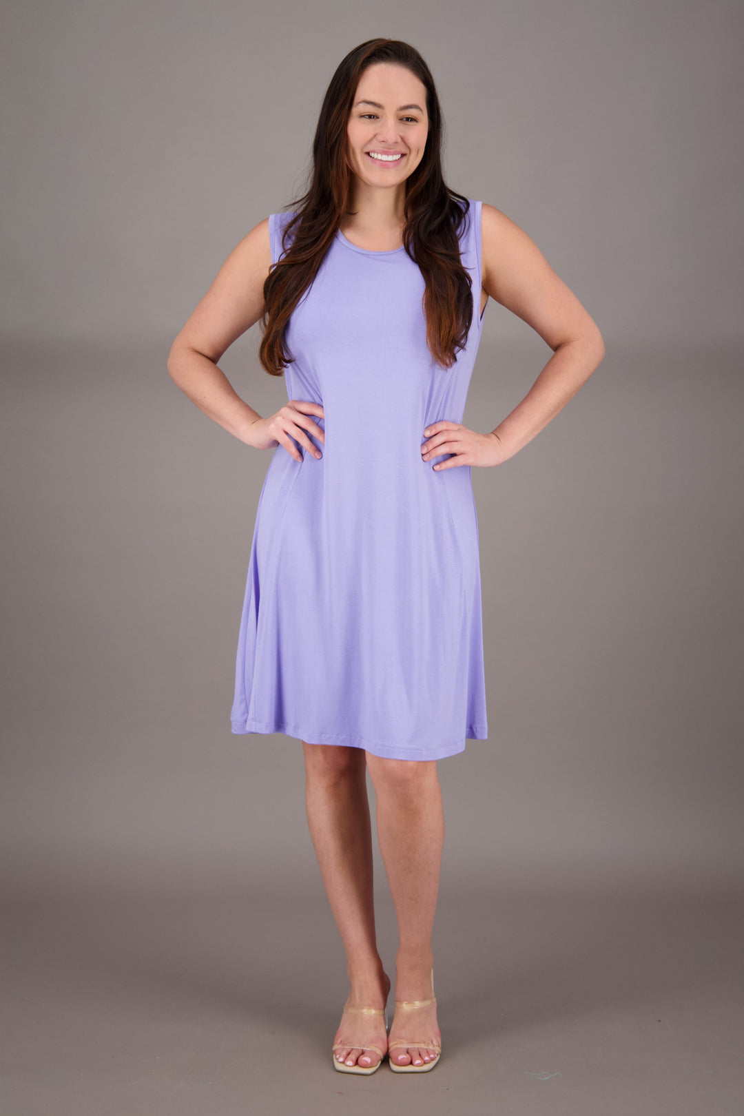 Solid Color Bamboo Tank Dress BAM-24602