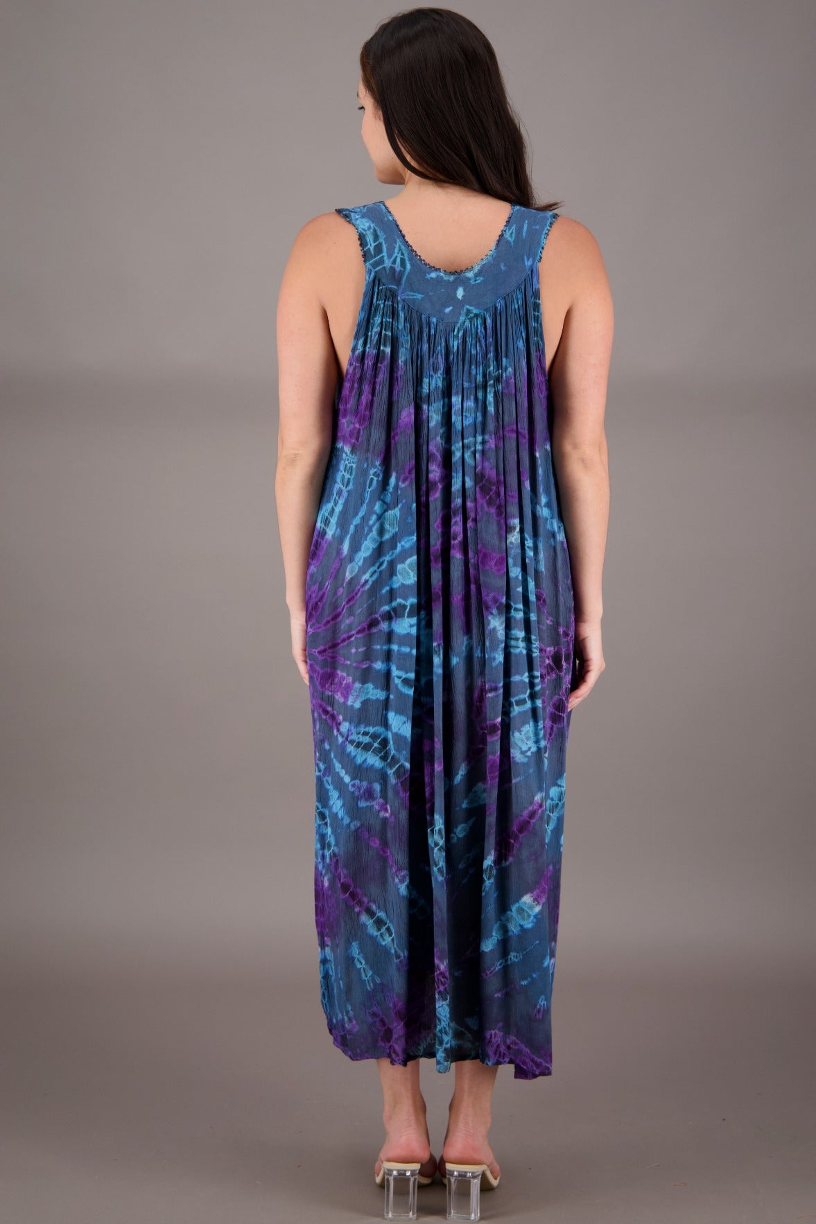 V-Neck Tie Dye Dress 24325