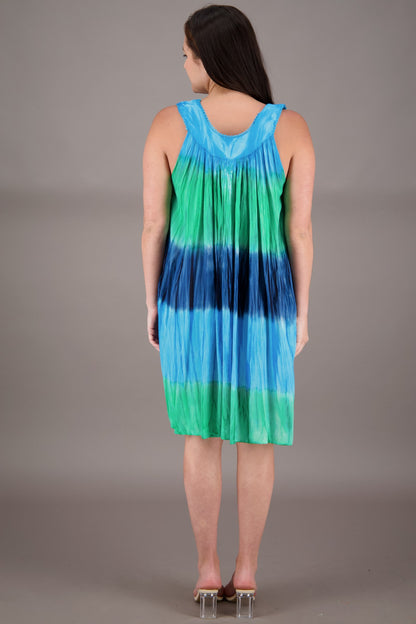 Butterfly Tie Dye V-Neck Dress 24427