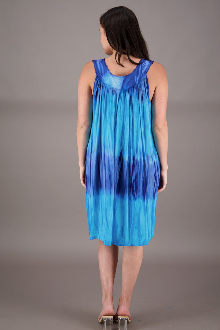 Butterfly Tie Dye V-Neck Dress 24427