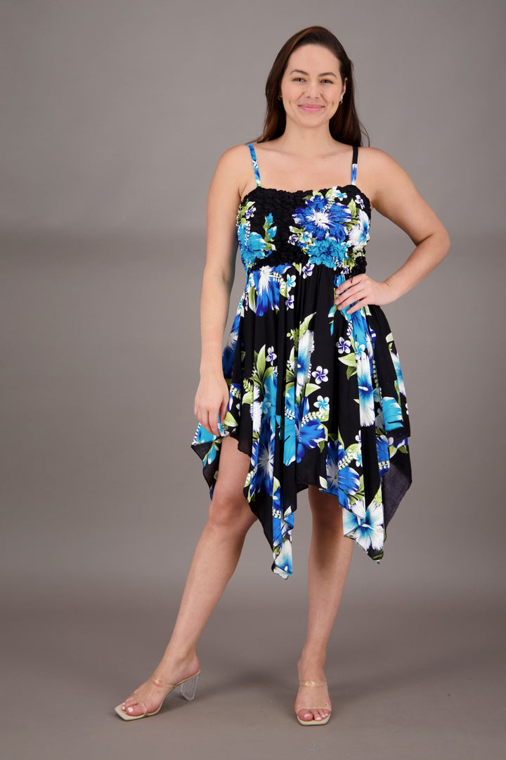 Long Fairytale Bottom Floral Print Beach Dress TH-349