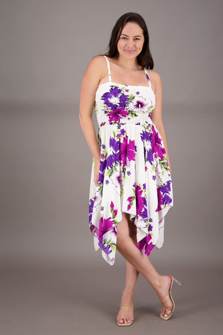 Long Fairytale Bottom Floral Print Beach Dress TH-349