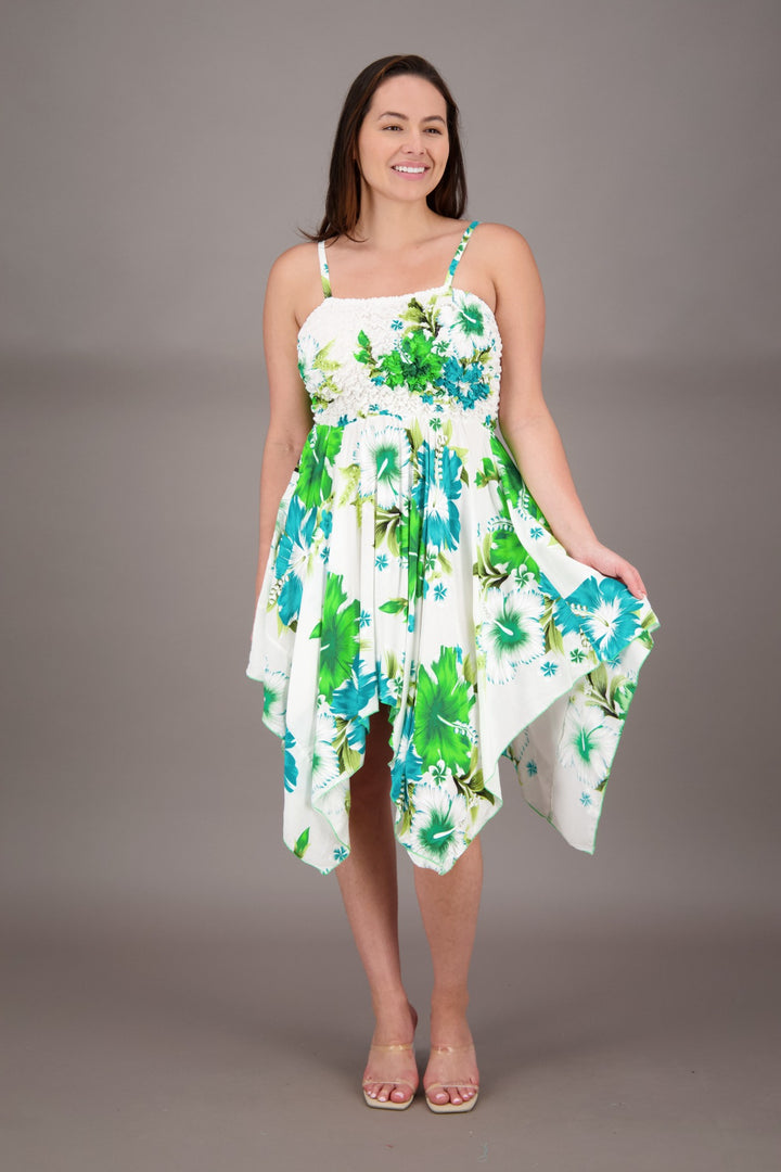 Long Fairytale Bottom Floral Print Beach Dress TH-349