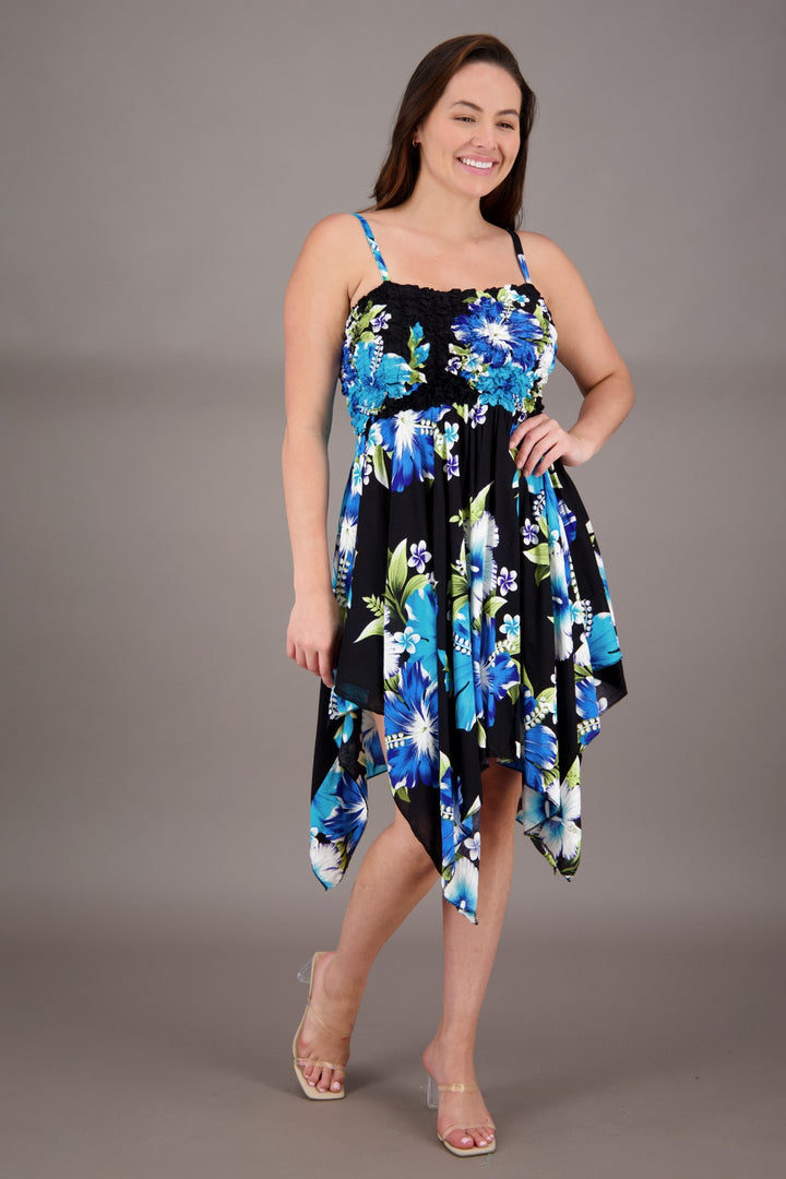 Long Fairytale Bottom Floral Print Beach Dress TH-349