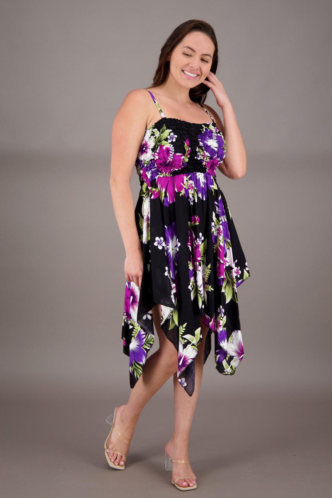 Long Fairytale Bottom Floral Print Beach Dress TH-349