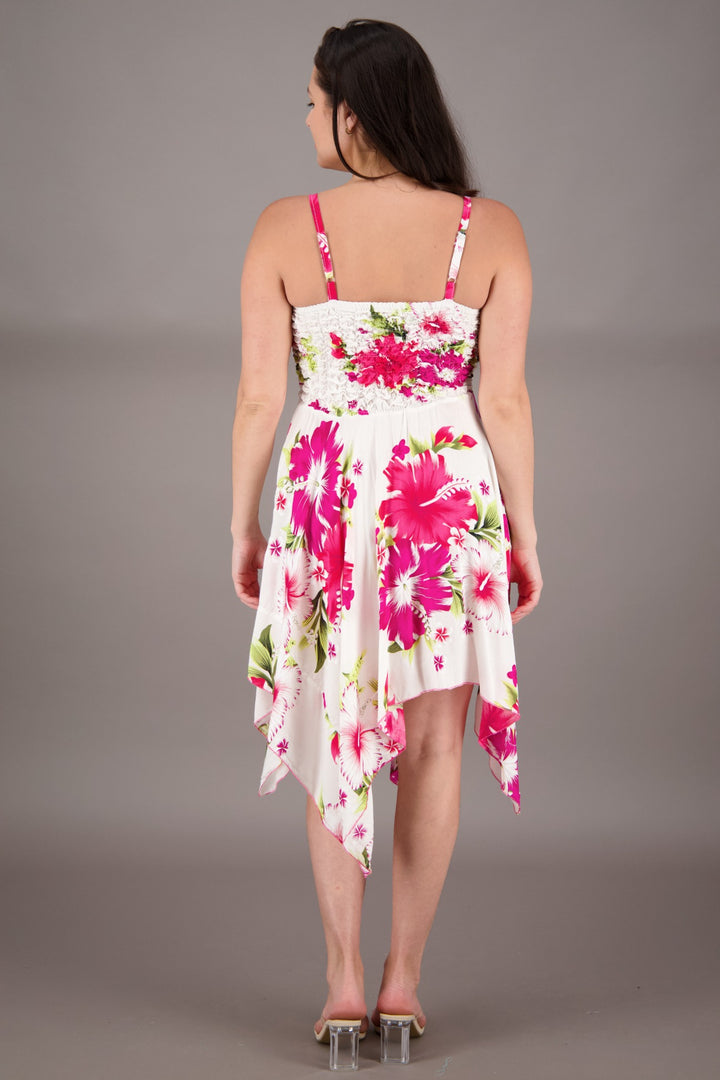 Long Fairytale Bottom Floral Print Beach Dress TH-349