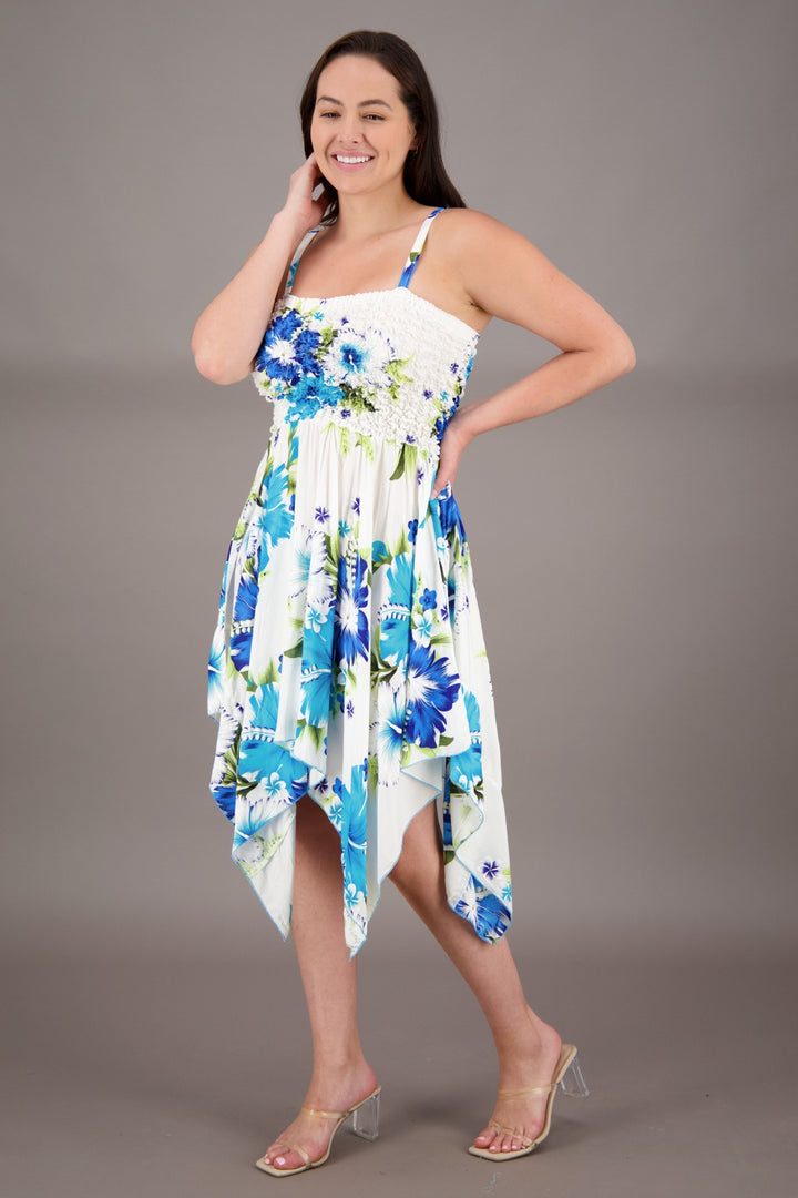 Long Fairytale Bottom Floral Print Beach Dress TH-349