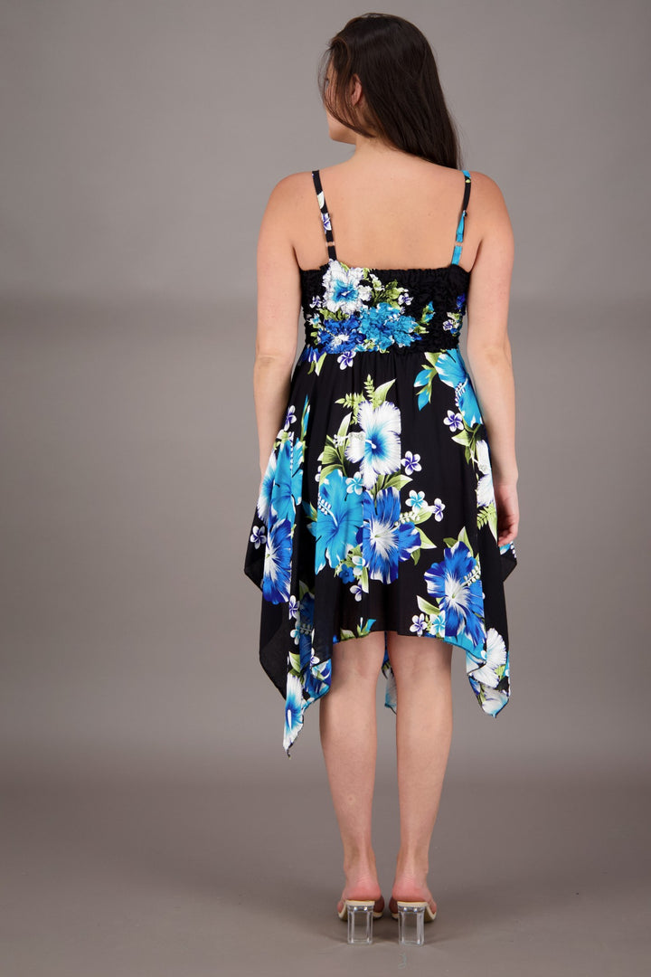 Long Fairytale Bottom Floral Print Beach Dress TH-349