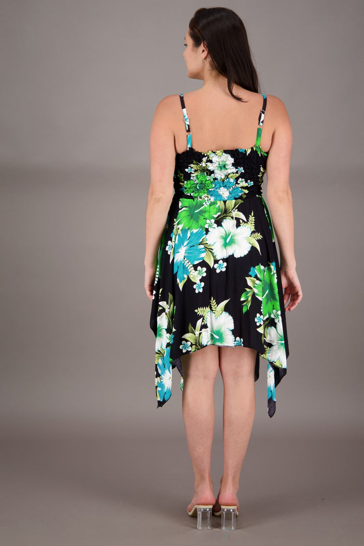 Long Fairytale Bottom Floral Print Beach Dress TH-349