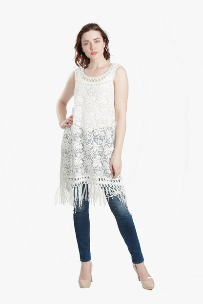 White Lace Cover-Up YD-1038