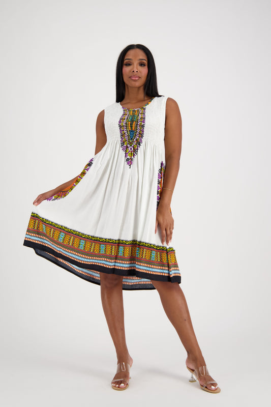 Dashiki Print Tank Dress 3639