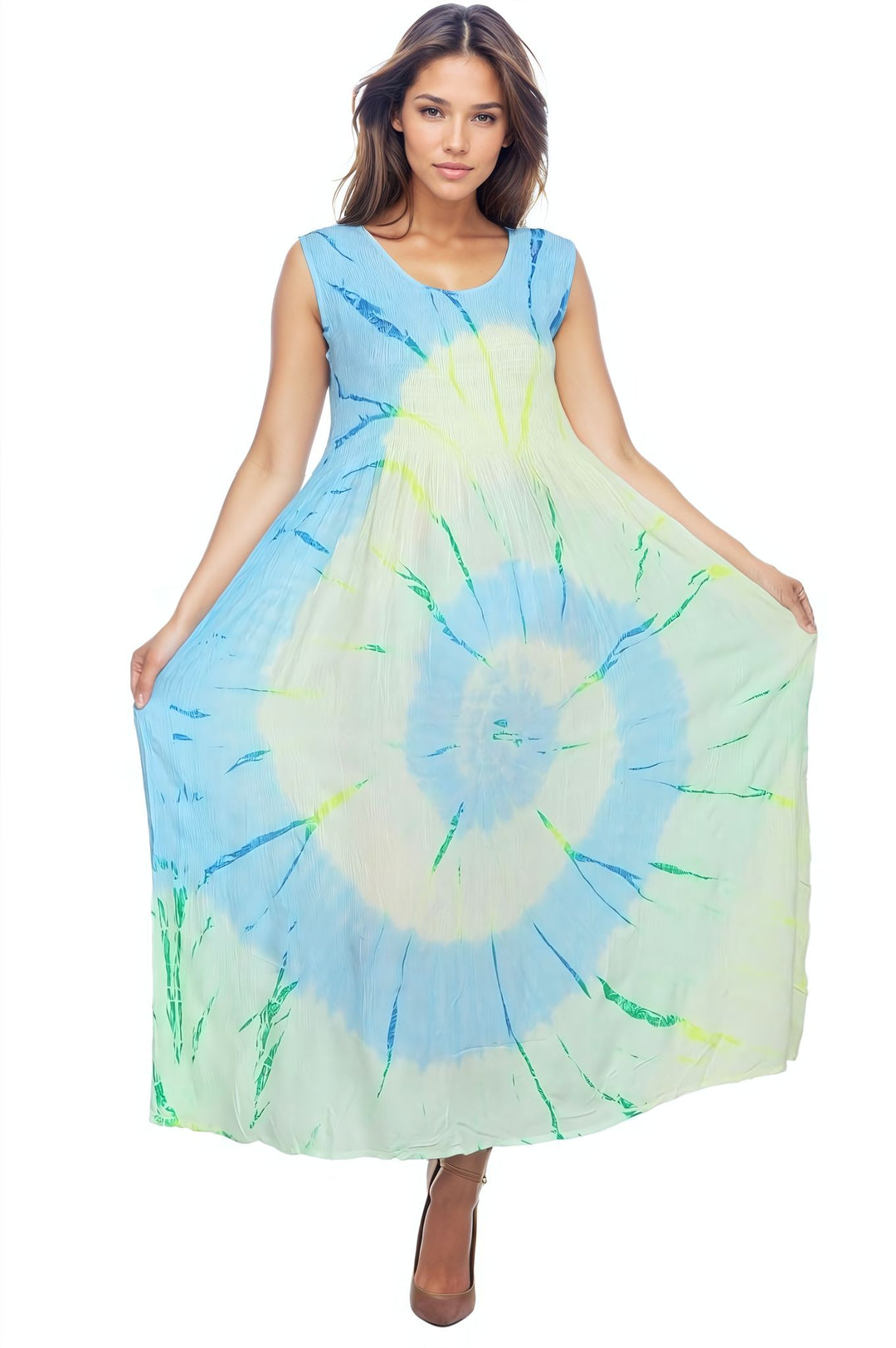 Neon Tie Dye Sleeveless Dress 522138