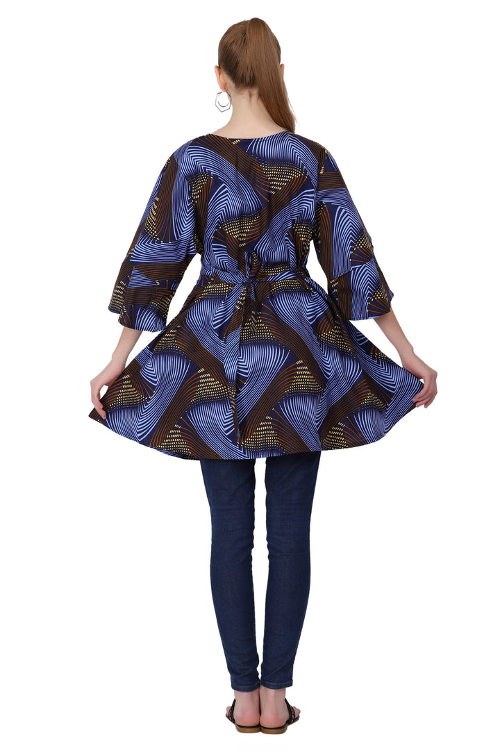 African Print Wrap Blouse 2680