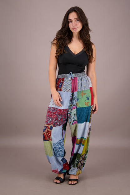 Wide Leg Patchwork Pants PAT-3259