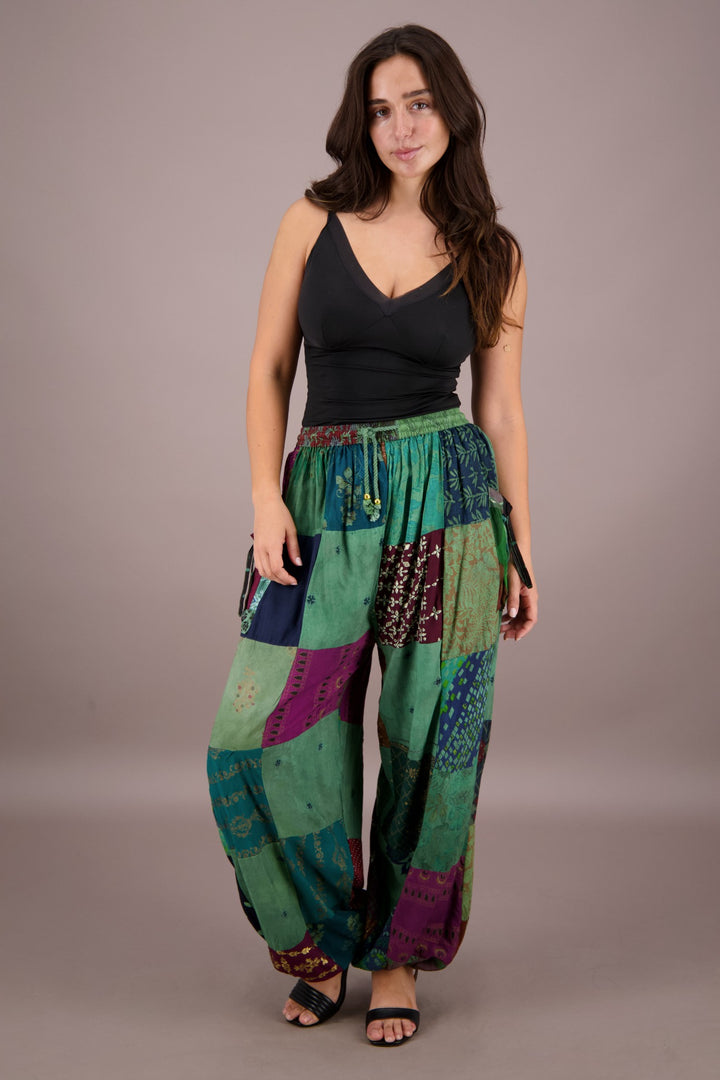 Wide Leg Patchwork Pants PAT-3259