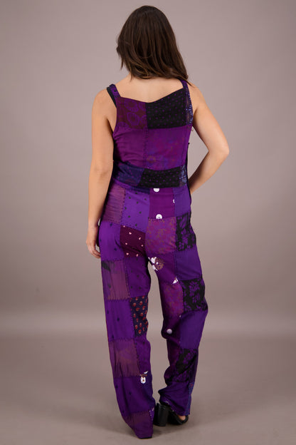 Patchwork Overalls w/ Pockets PAT-3292