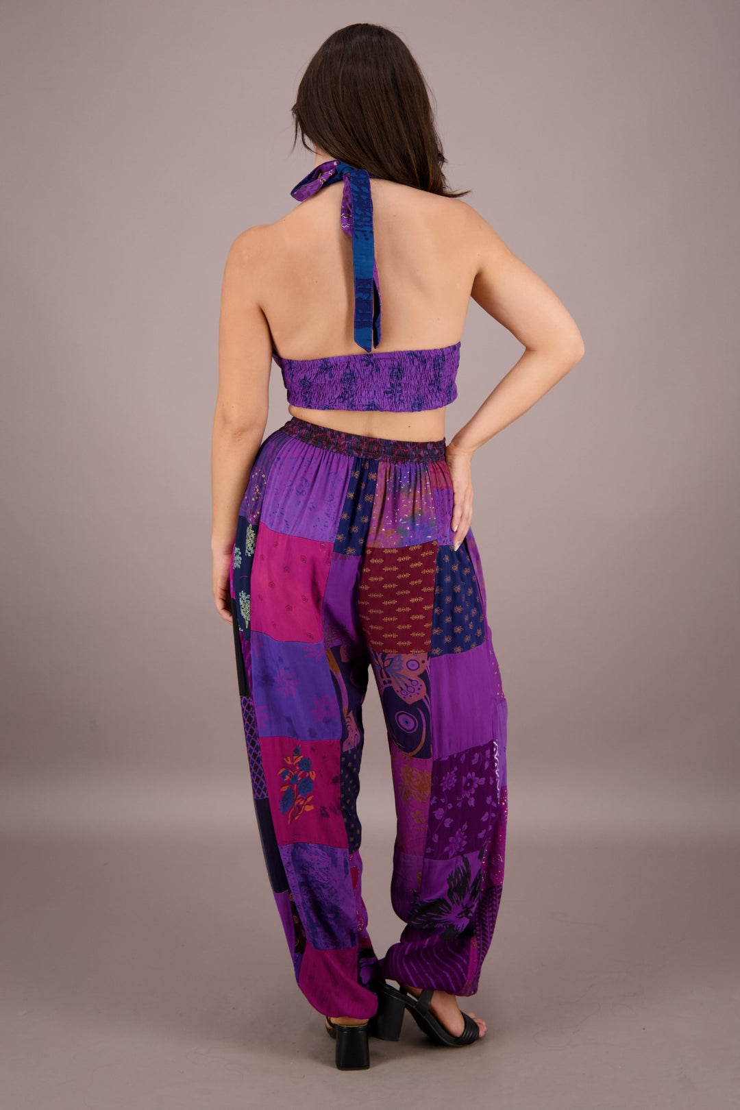 Patchwork Halter Top and Pants Co-Ord Set PAT-3294