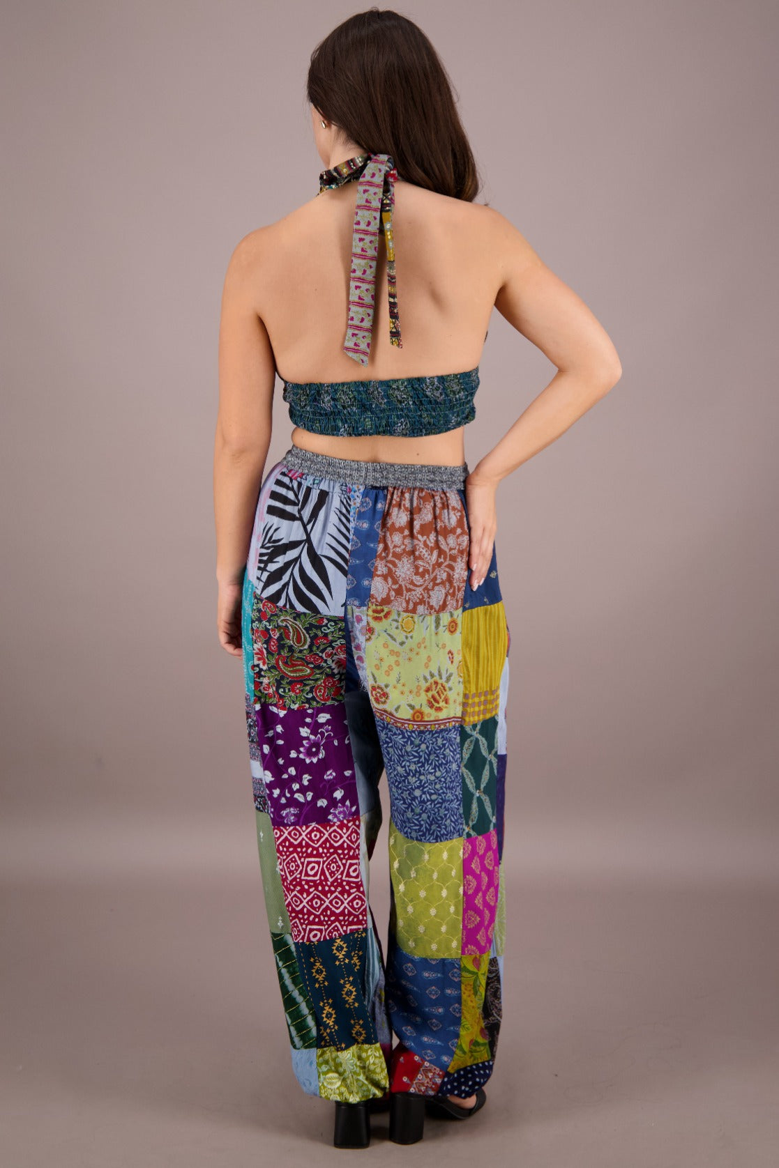 Patchwork Halter Top and Pants Co-Ord Set PAT-3294