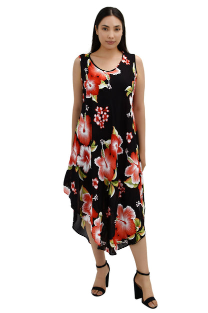 Floral Print Beach Dress One Size Fits Most TH-2501 - Advance Apparels Inc