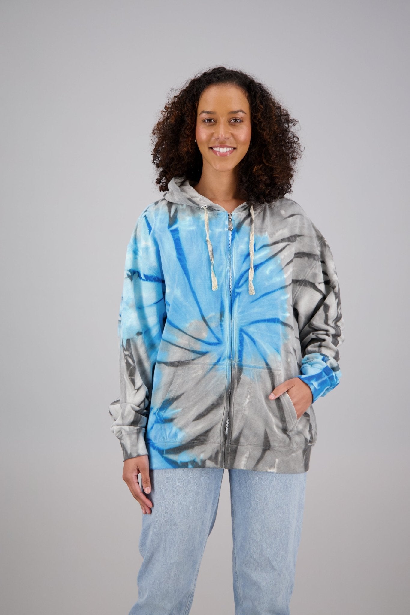 Adult's Tie-Dye Zip-Up Hoodie (2-XL) Cotton/Polyester Blend 9655 - Advance Apparels Inc