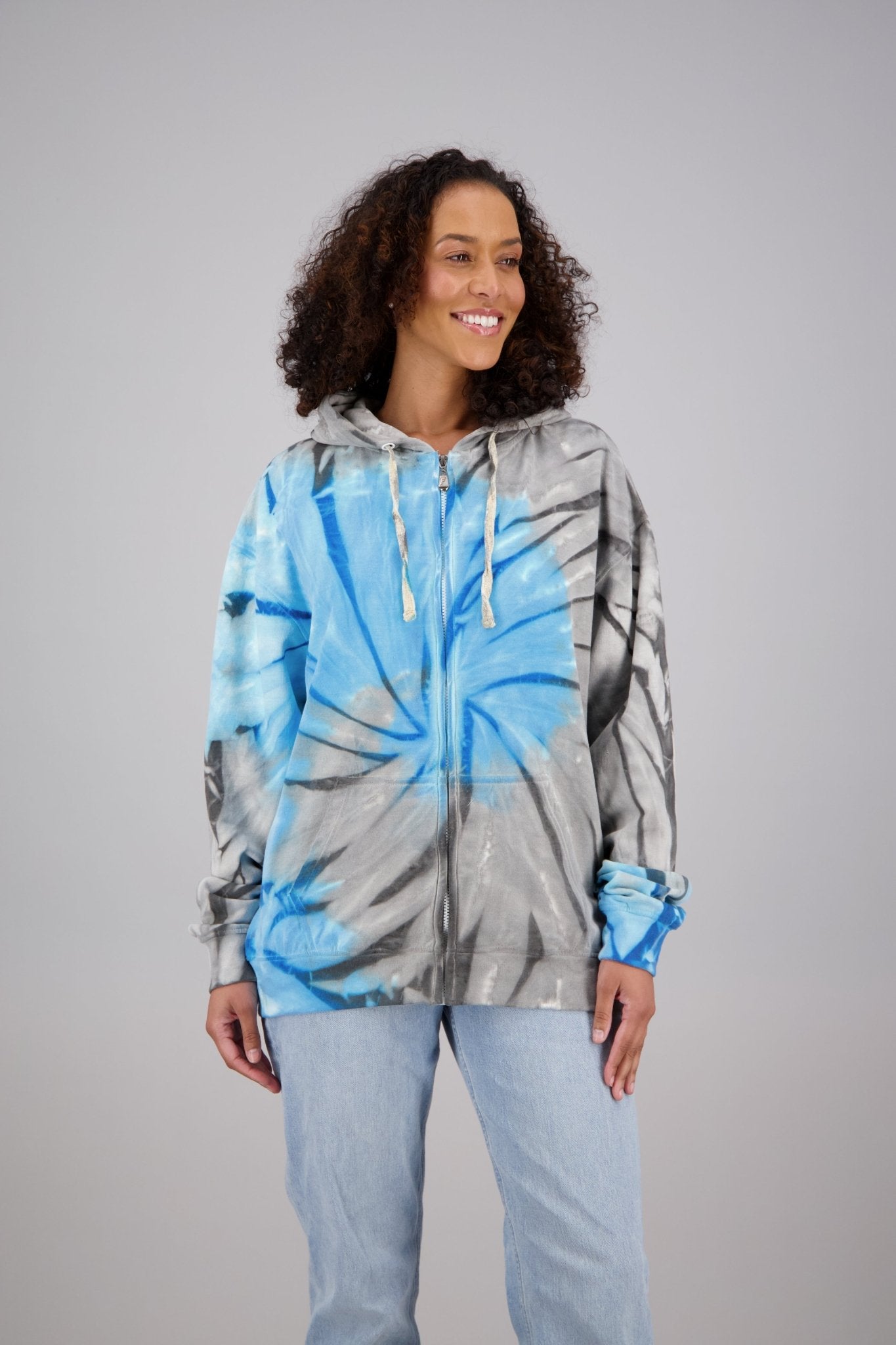 Adult's Tie-Dye Zip-Up Hoodie (2-XL) Cotton/Polyester Blend 9655 - Advance Apparels Inc