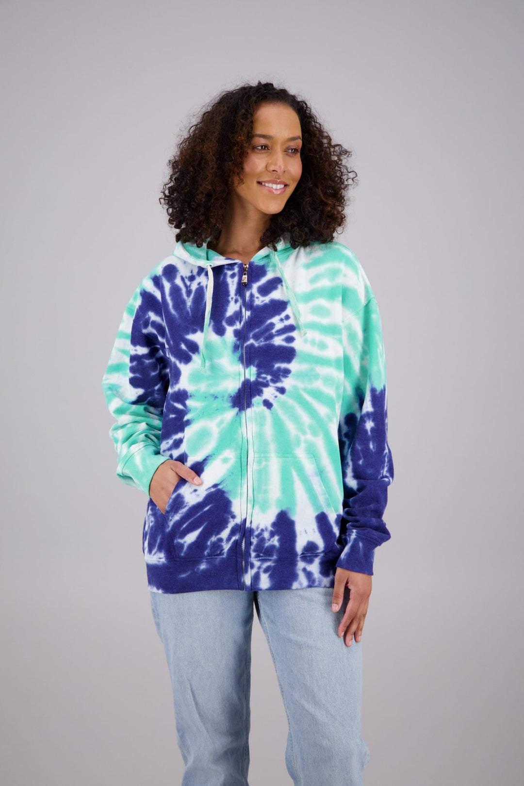 Adult's Tie-Dye Zip-Up Hoodie (2-XL) Cotton/Polyester Blend 9659 - Advance Apparels Inc