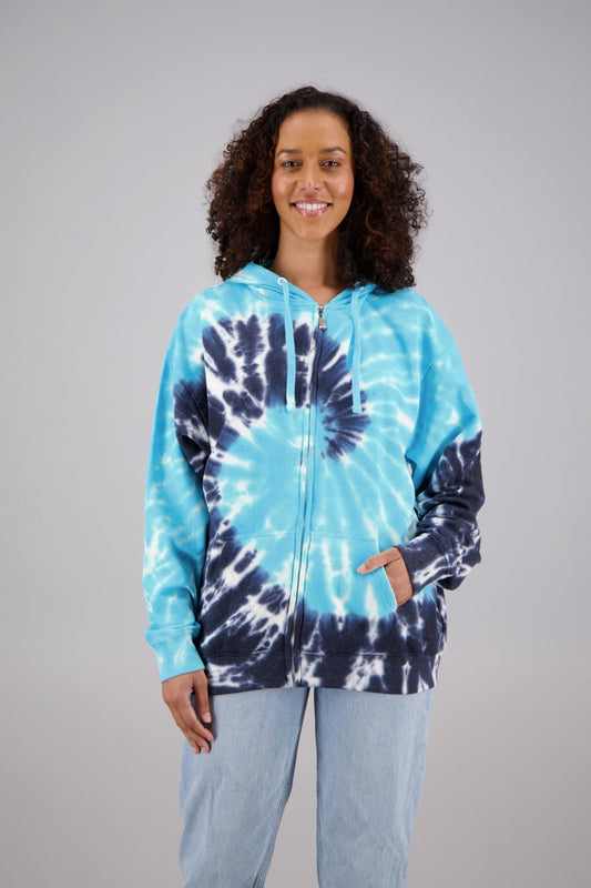 Adult's Tie-Dye Zip-Up Hoodie (2-XL) Cotton/Polyester Blend 9661 - Advance Apparels Inc