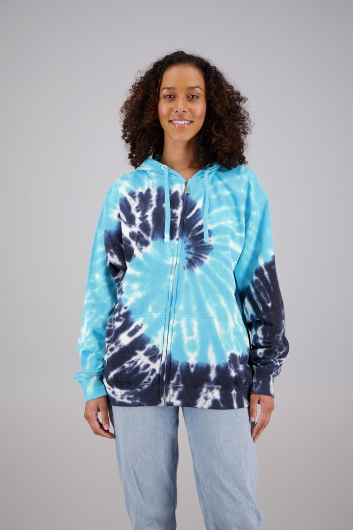 Adult's Tie-Dye Zip-Up Hoodie (2-XL) Cotton/Polyester Blend 9661 - Advance Apparels Inc