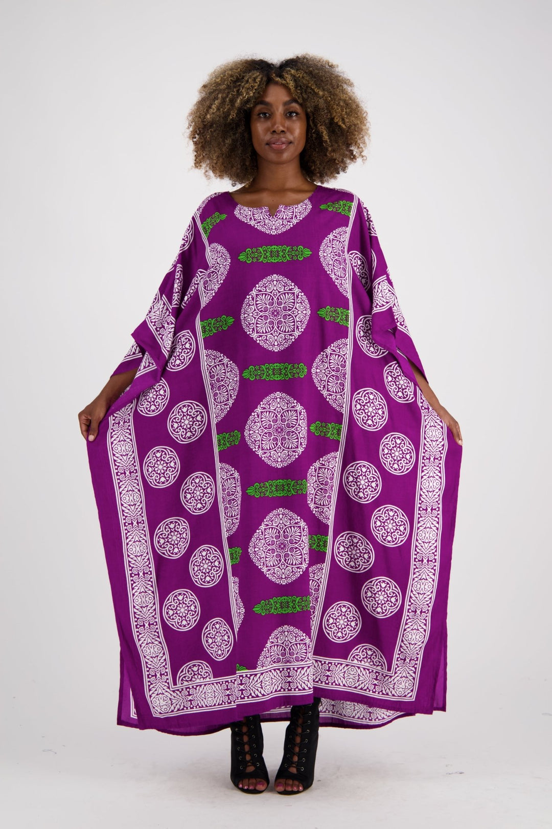 African Block Print Kaftan KAF-1046 - Advance Apparels Inc