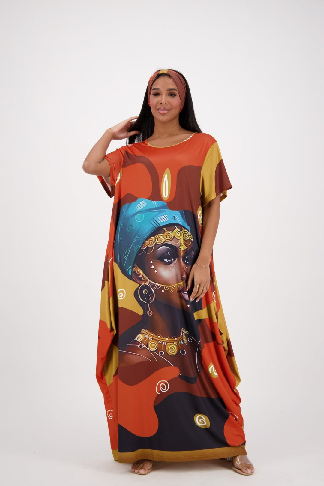 African Jewelry Print Kaftan CH8855 - Advance Apparels Inc