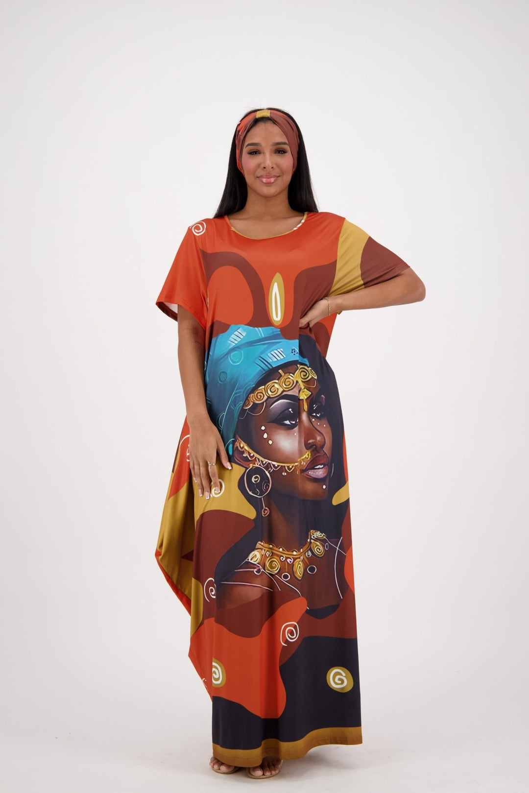 African Jewelry Print Kaftan CH8855 - Advance Apparels Inc