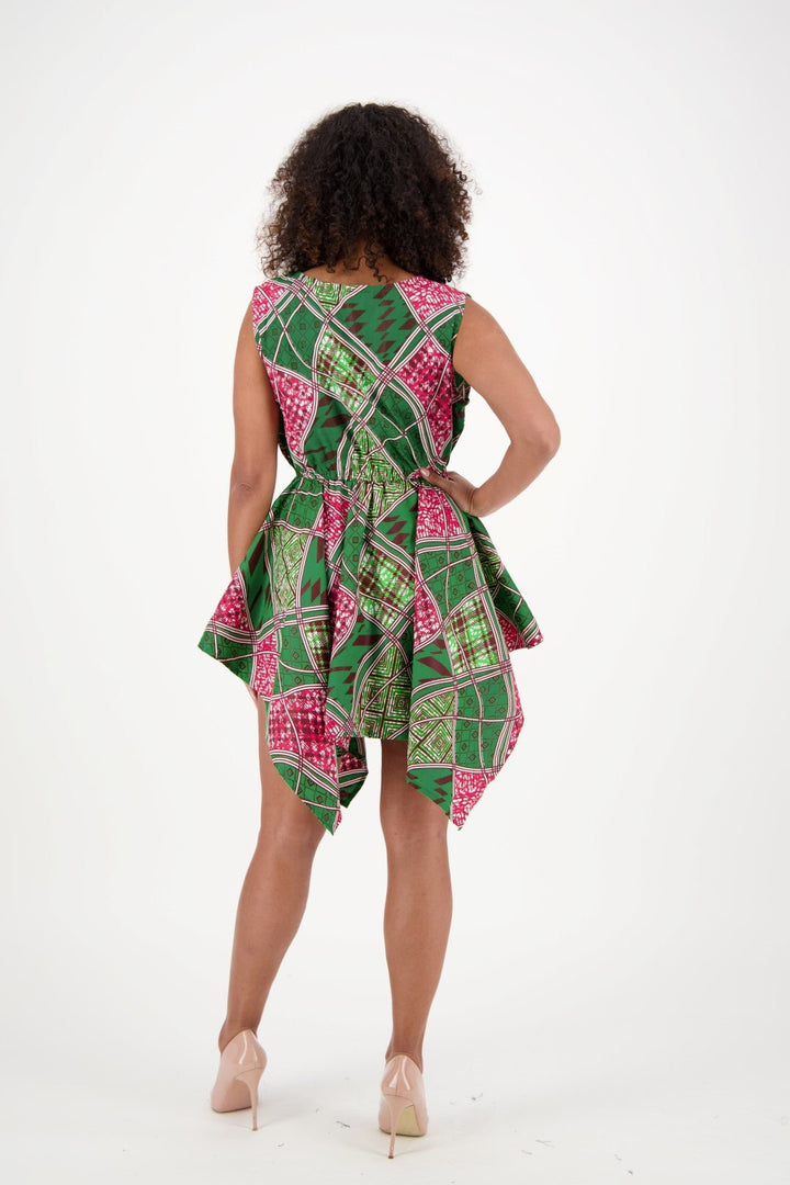 African Patch Print Sleeveless Dress 2182 - Advance Apparels Inc