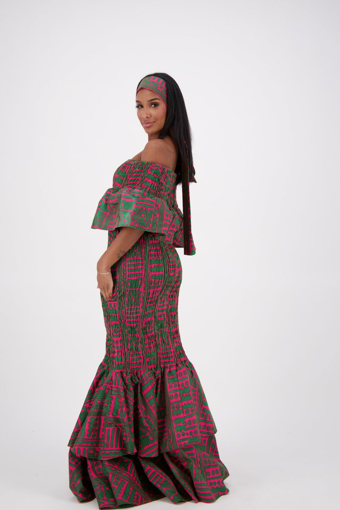 African Print Mermaid Dress AD-2289-250 - Advance Apparels Inc