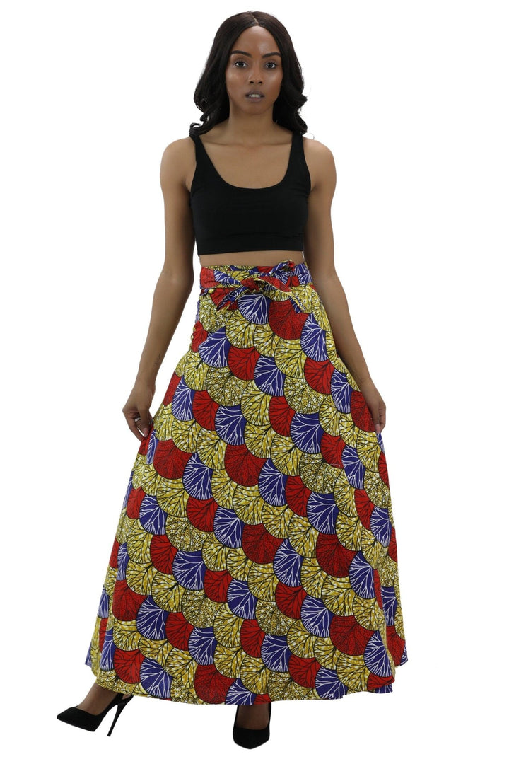 African Print Wrap Skirt 16318 - Advance Apparels Inc